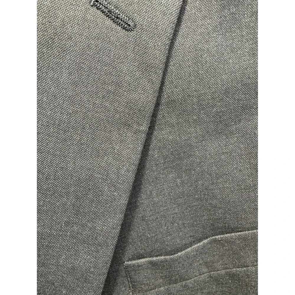 Saddlebred Mens Charcoal Gray‎ 2 Piece Suit 46S Blazer 38x30 Pants with Tie - Picture 7 of 8